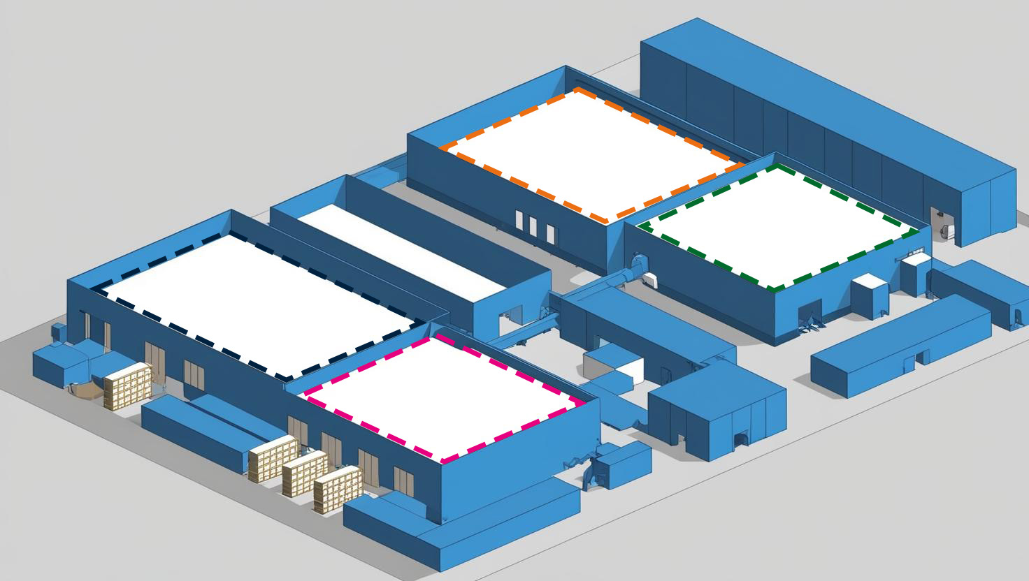 Fabrikplanung, Layoutplanung Symbolbild, KOCH Gruppe